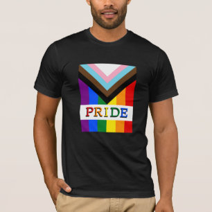 LGBTQ & Pride - Rainbow Progress Flag fashion T-Shirt