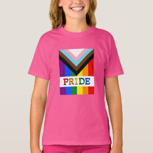 LGBTQ & Pride - Rainbow Progress Flag Kids T-Shirt