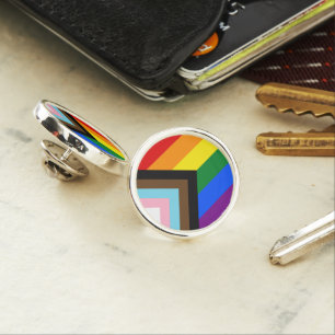 LGBTQ & Pride - Rainbow Progress Flag Lapel Pin
