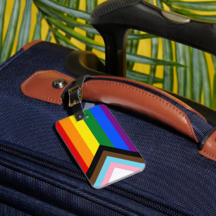LGBTQ & Pride - Rainbow Progress Flag /Luggage tag