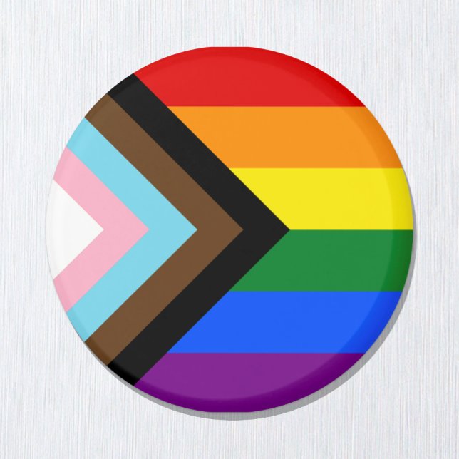 LGBTQ & Pride - Rainbow Progress Flag  Magnet (Creator Uploaded)