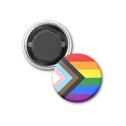 LGBTQ  Pride _ Rainbow Progress Flag  Magnet