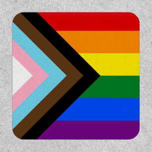 LGBTQ & Pride - Rainbow Progress Flag SQ Patch