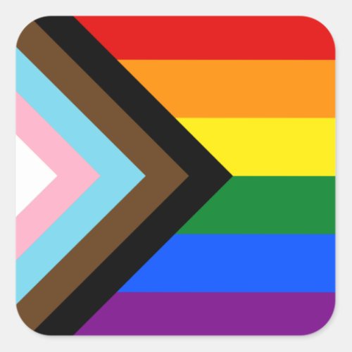 LGBTQ  Pride _ Rainbow Progress Flag Stickers