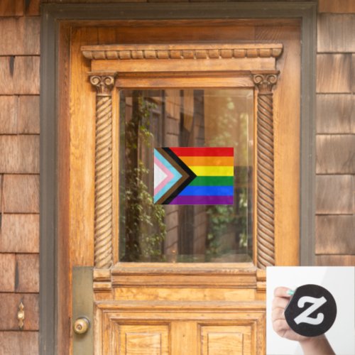 LGBTQ  Pride _ Rainbow Progress Flag  Window Cling