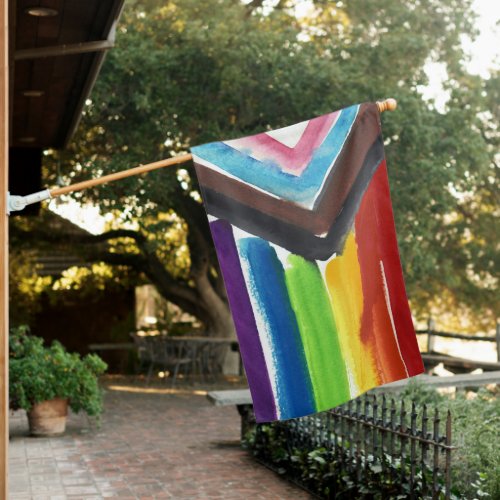 LGBTQ Pride Rainbow Progress Stripe Flag