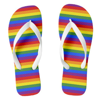 LGBTQ Pride Rainbow Stripe Pattern Flip Flops