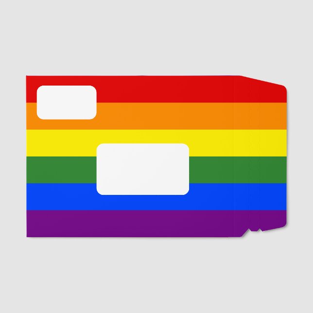 LGBTQ Pride Rainbow Stripes Envelope Mailers (Front)