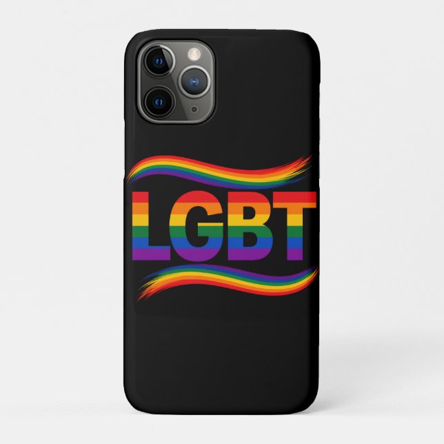 LGBTQ+ Pride Rainbow Typography Design Case-Mate iPhone Case (Back)