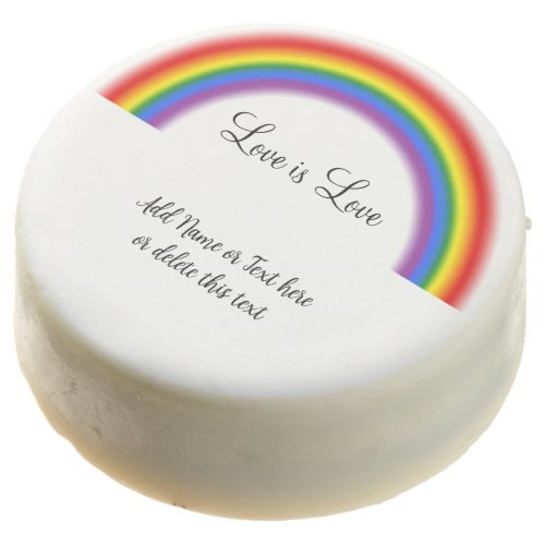 LGBTQ Pride Rainbow with custom text Love is Love