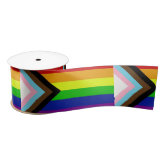 6-8 Stripe LGBT Gay Pride Rainbow Flag Satin Grosgrain Ribbon 10 Yard