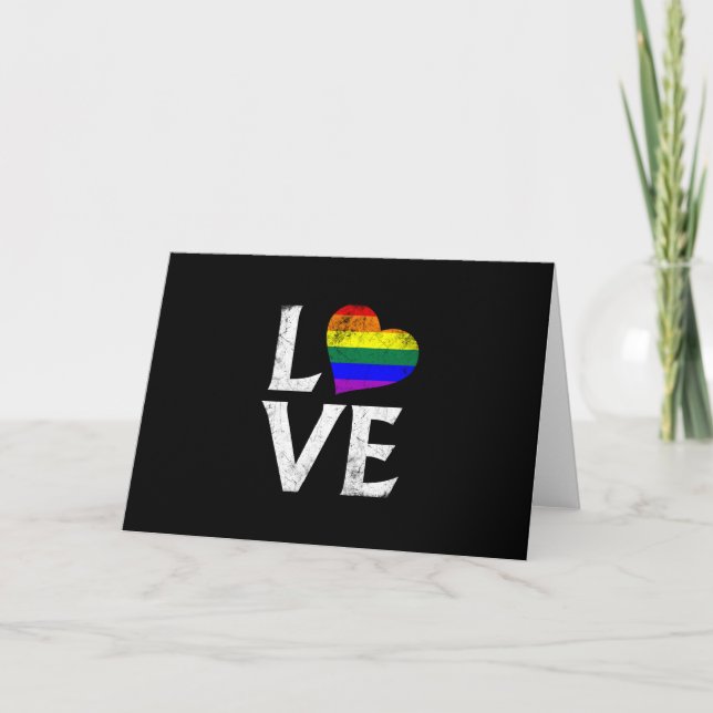 LGBTQ Pride Stacked Love Card (Front)
