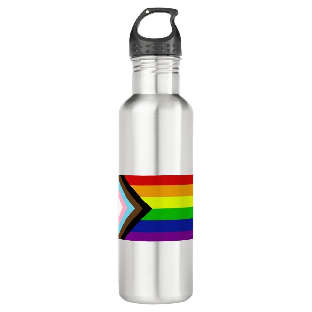 LGBTQ+ Pride Stainless Steel Water Bottle (Front)