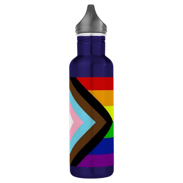 LGBTQ+ Pride Stainless Steel Water Bottle (Left)