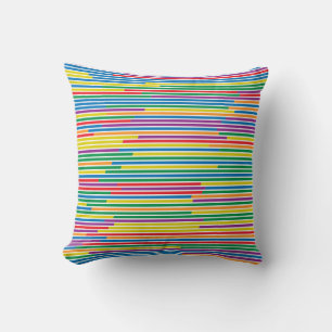 LGBTQ+ Pride Striped Throw Pillow