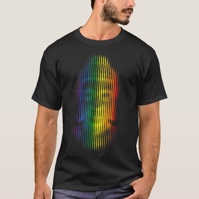 LGBTQ Pride Style Siddhartha Gautama Buddha Medita T-Shirt (Front)