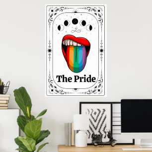 LGBTQ Pride Tarot Gay Trans Queer Rainbow Magical  Poster