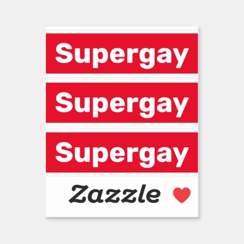 LGBTQ Pride Vintage Supergay Sticker