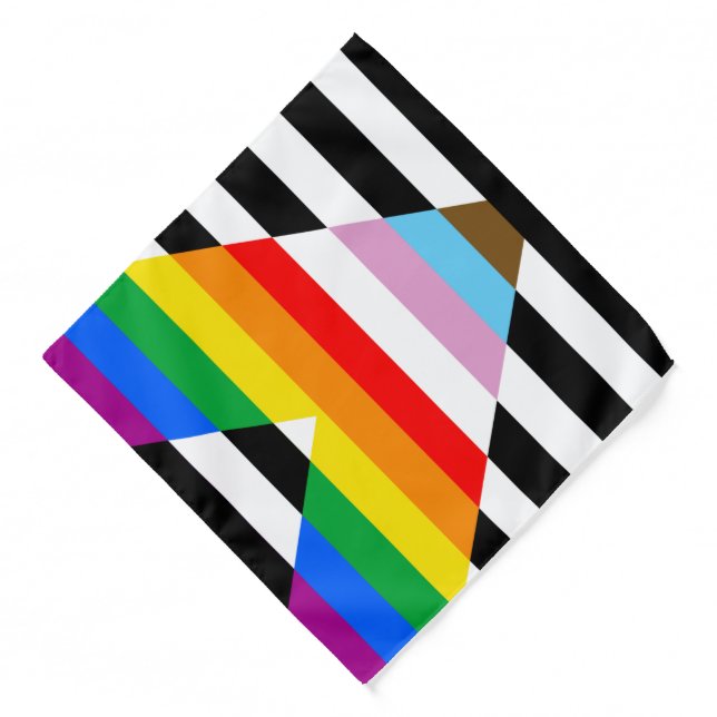 LGBTQ Progress Ally Pride Flag Bandana (Front)