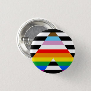LGBTQ Progress Ally Pride Flag Button