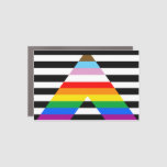 LGBTQ Progress Ally Pride Flag Car Magnet