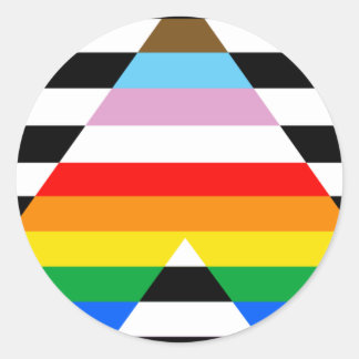 LGBTQ Progress Ally Pride Flag Classic Round Sticker