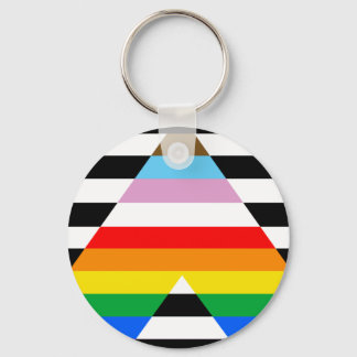 LGBTQ Progress Ally Pride Flag Keychain