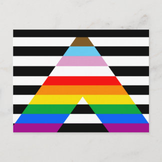 LGBTQ Progress Ally Pride Flag Postcard