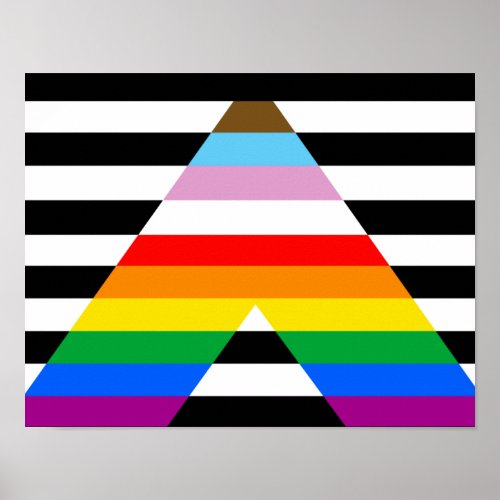 LGBTQ Progress Ally Pride Flag Poster