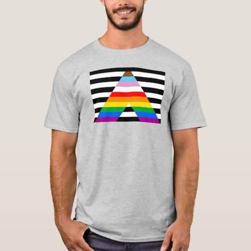 LGBTQ Progress Ally Pride Flag T_Shirt