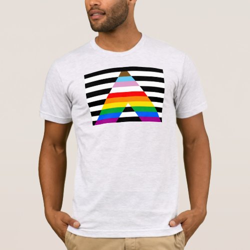 LGBTQ Progress Ally Pride Flag T_Shirt