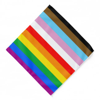 LGBTQ+ Progress Flag Stripes Bandana