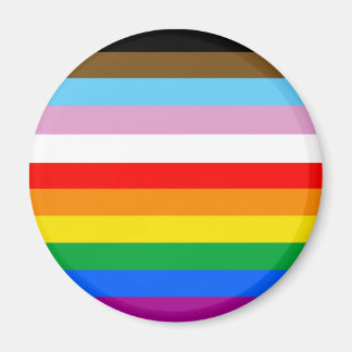 LGBTQ+ Progress Flag Stripes Magnet