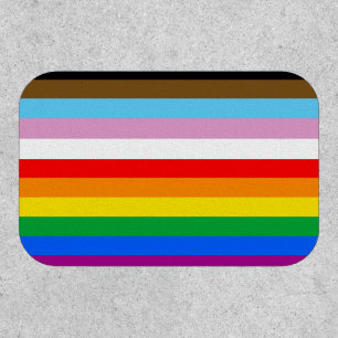 LGBTQ+ Progress Flag Stripes Patch