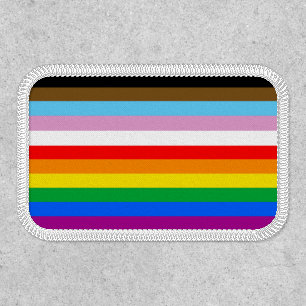 LGBTQ+ Progress Flag Stripes Patch