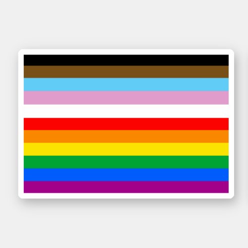 LGBTQ Progress Flag Stripes Sticker