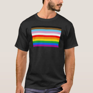 LGBTQ+ Progress Flag Stripes T-Shirt