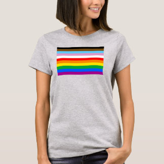 LGBTQ+ Progress Flag Stripes T-Shirt