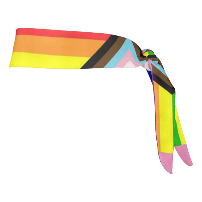 LGBTQ+ Progress Flag (Trending) Tie Headband