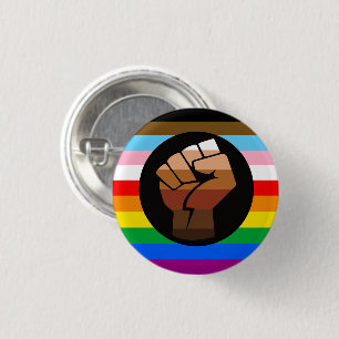 LGBTQ+ Progress POC Pride Flag Button