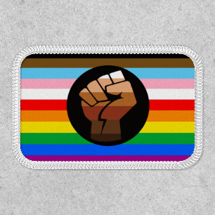 LGBTQ+ Progress POC Pride Flag Patch