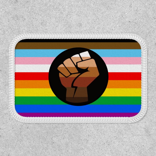 LGBTQ+ Progress POC Pride Flag Patch (Front)