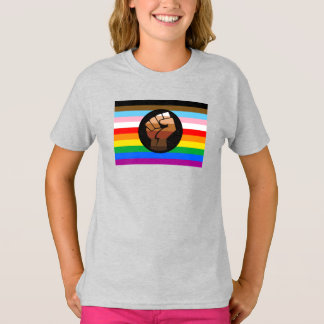 LGBTQ+ Progress POC Pride Flag T-Shirt