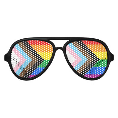 LGBTQ Progress Pride Aviator Sunglasses