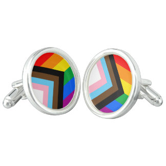 LGBTQ+ Progress Pride Cufflinks