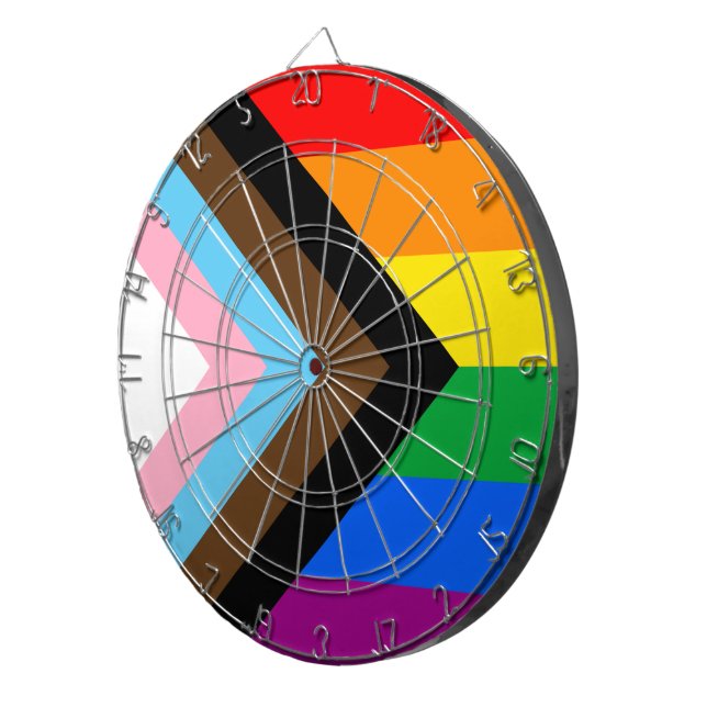 LGBTQ+ Progress Pride Dart Board (Front Right)