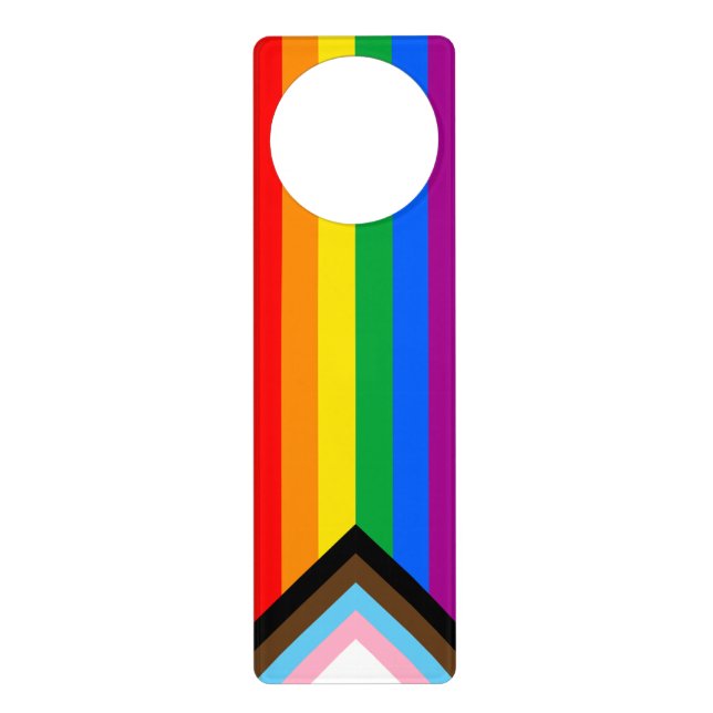 LGBTQ+ Progress Pride Door Hanger (Front)