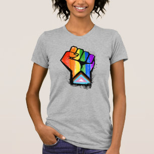LGBTQ PROGRESS PRIDE FIST T-Shirt