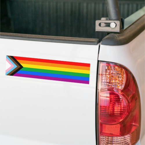 LGBTQ Progress Pride Flag Bumper Sticker