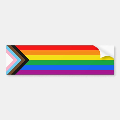 LGBTQ Progress Pride Flag Bumper Sticker